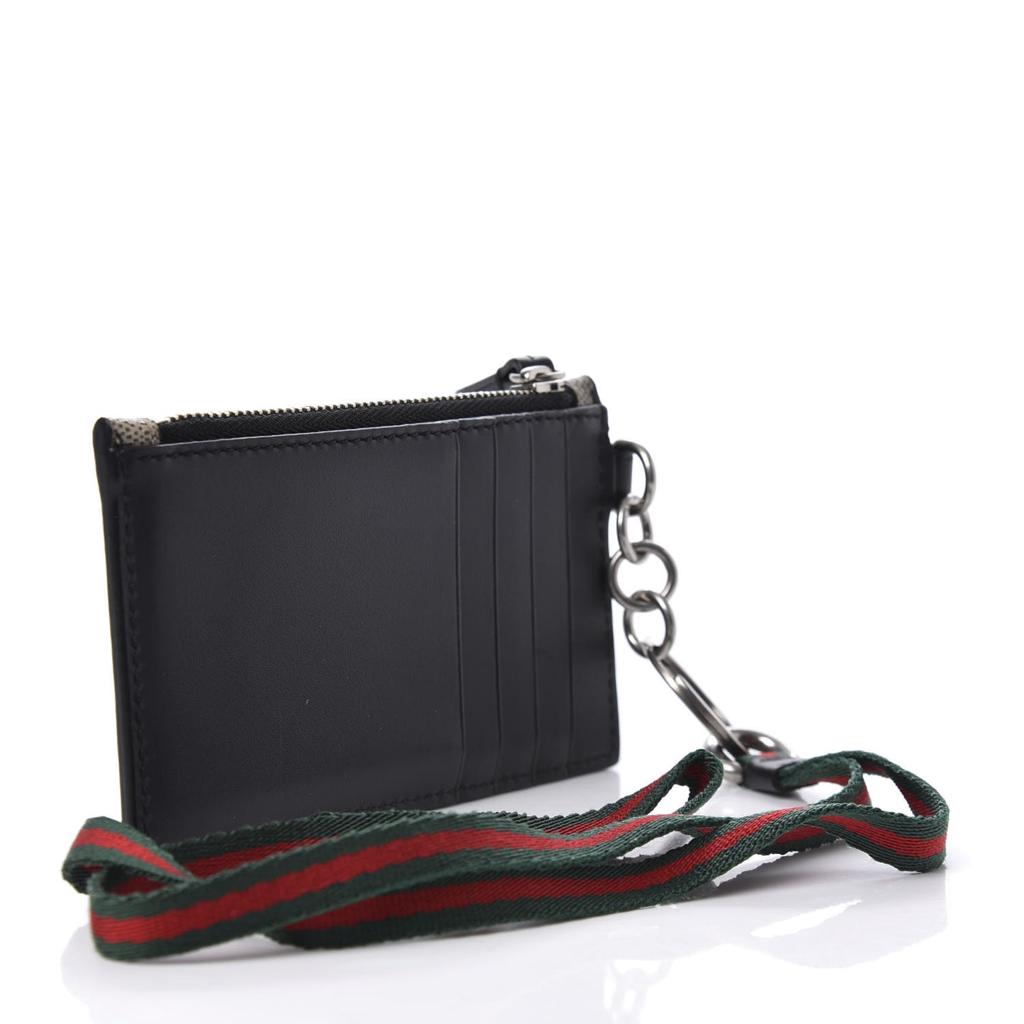 GG Supreme Monogram Kingsnake Lanyard Coin Case Card Holder