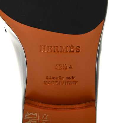 Hermes Goatskin Mens Paris Loafers 42.5 Black 7 of 11