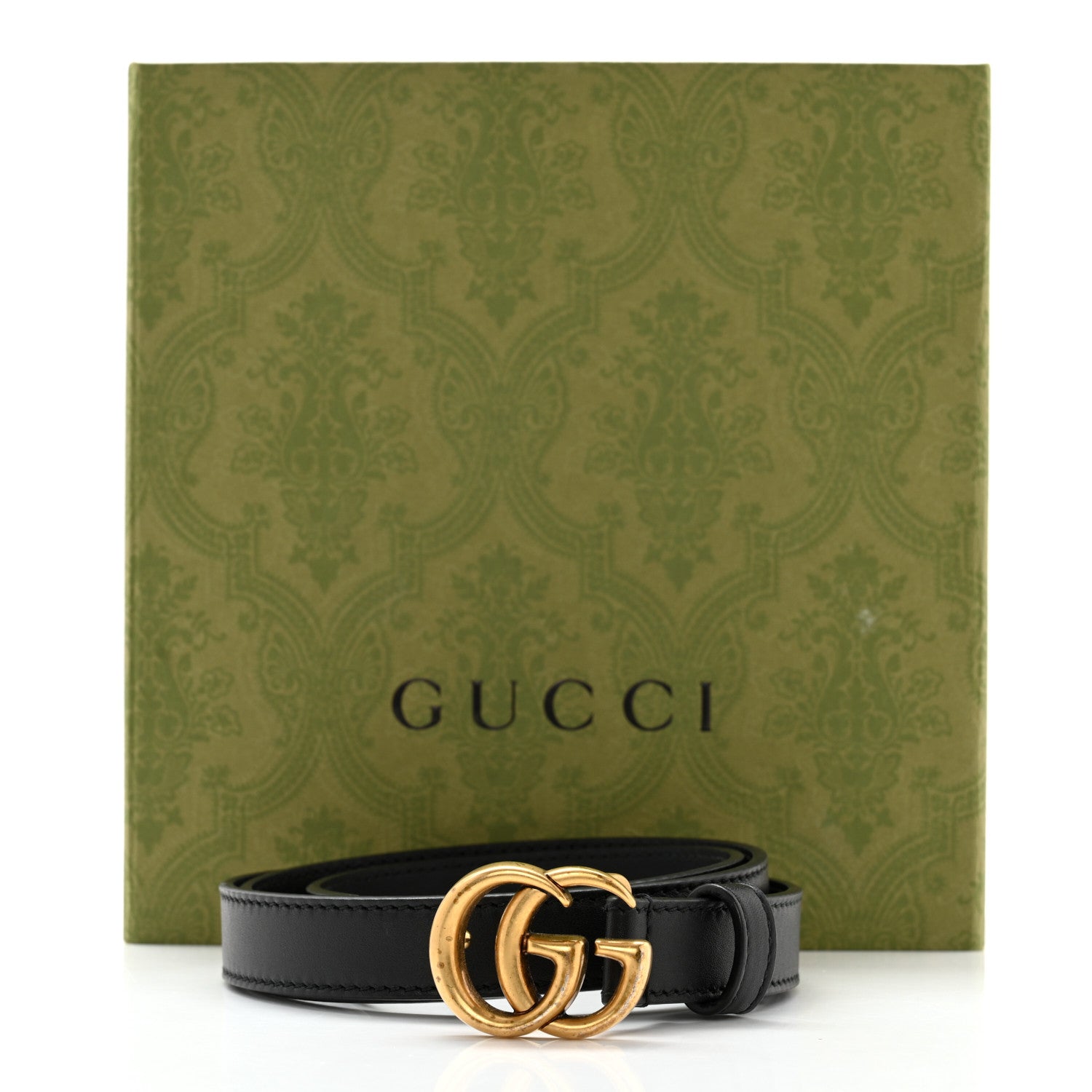 Gucci Calfskin Double G 20mm Belt 80 32 Black 6 of 6