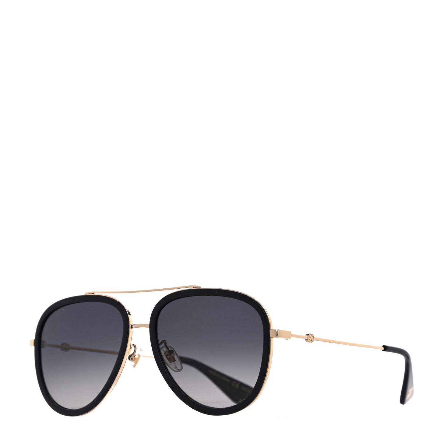Aviator Sunglasses GG0062S Black Gold