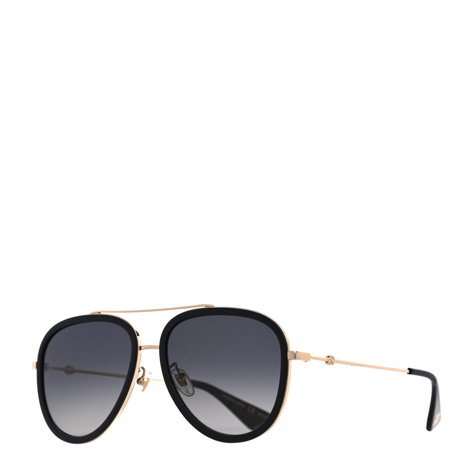 Gucci Aviator Sunglasses GG0062S Black Gold 1 of 7