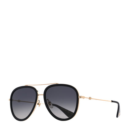 Gucci Aviator Sunglasses GG0062S Black Gold 1 of 7