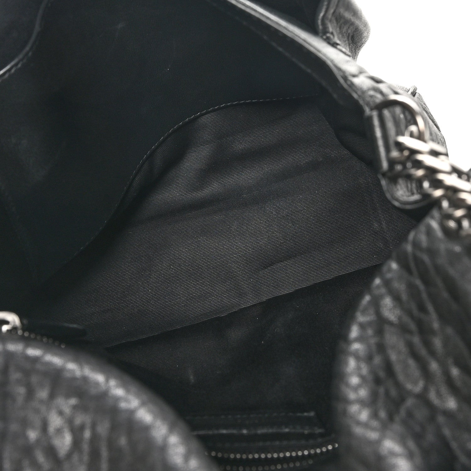 Saint Laurent Grained Lambskin Monogram Medium Niki Chain Satchel Black 5 of 10