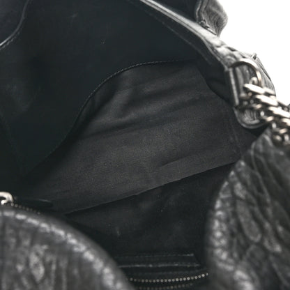 Saint Laurent Grained Lambskin Monogram Medium Niki Chain Satchel Black 5 of 10