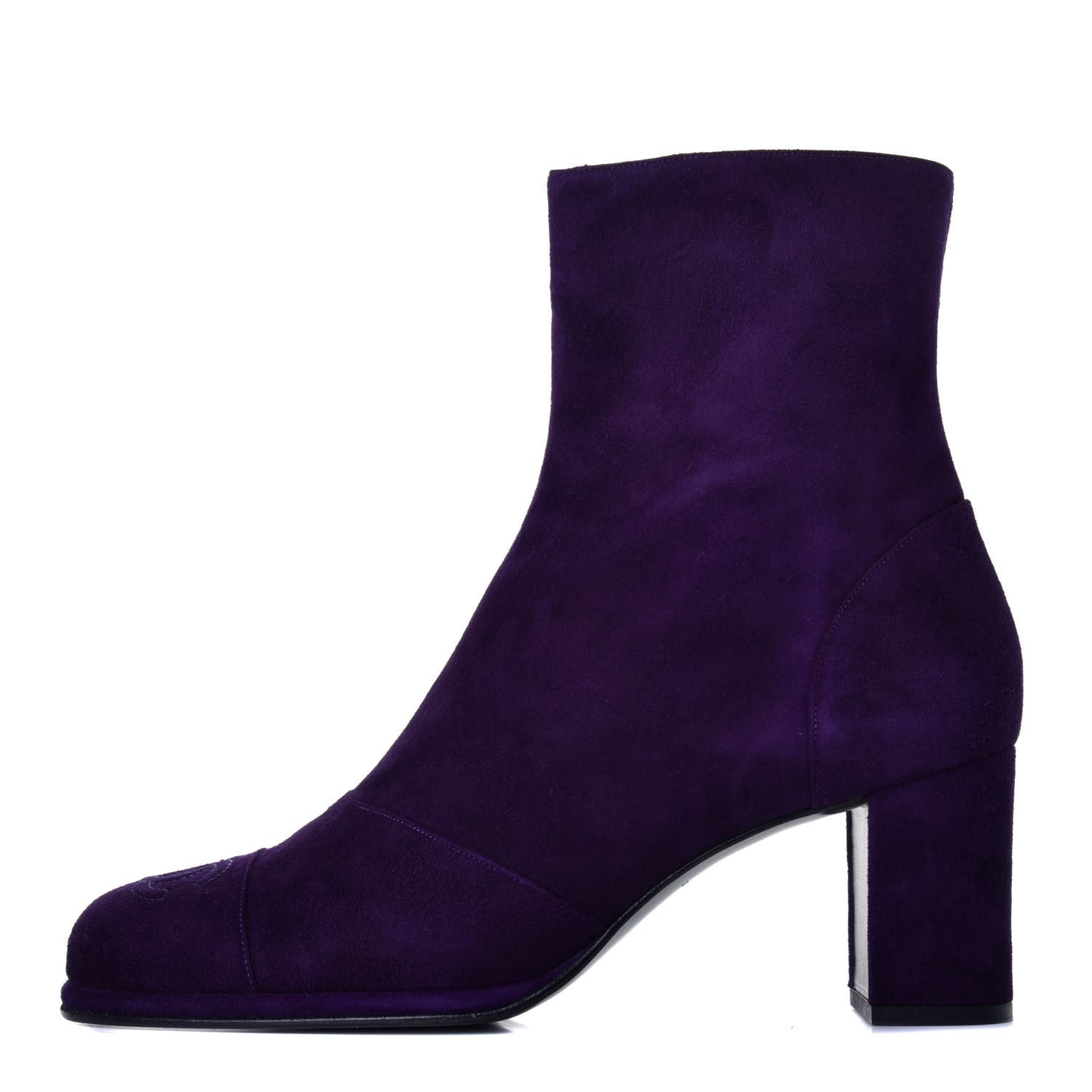 Suede CC Short Boots 38.5 Purple