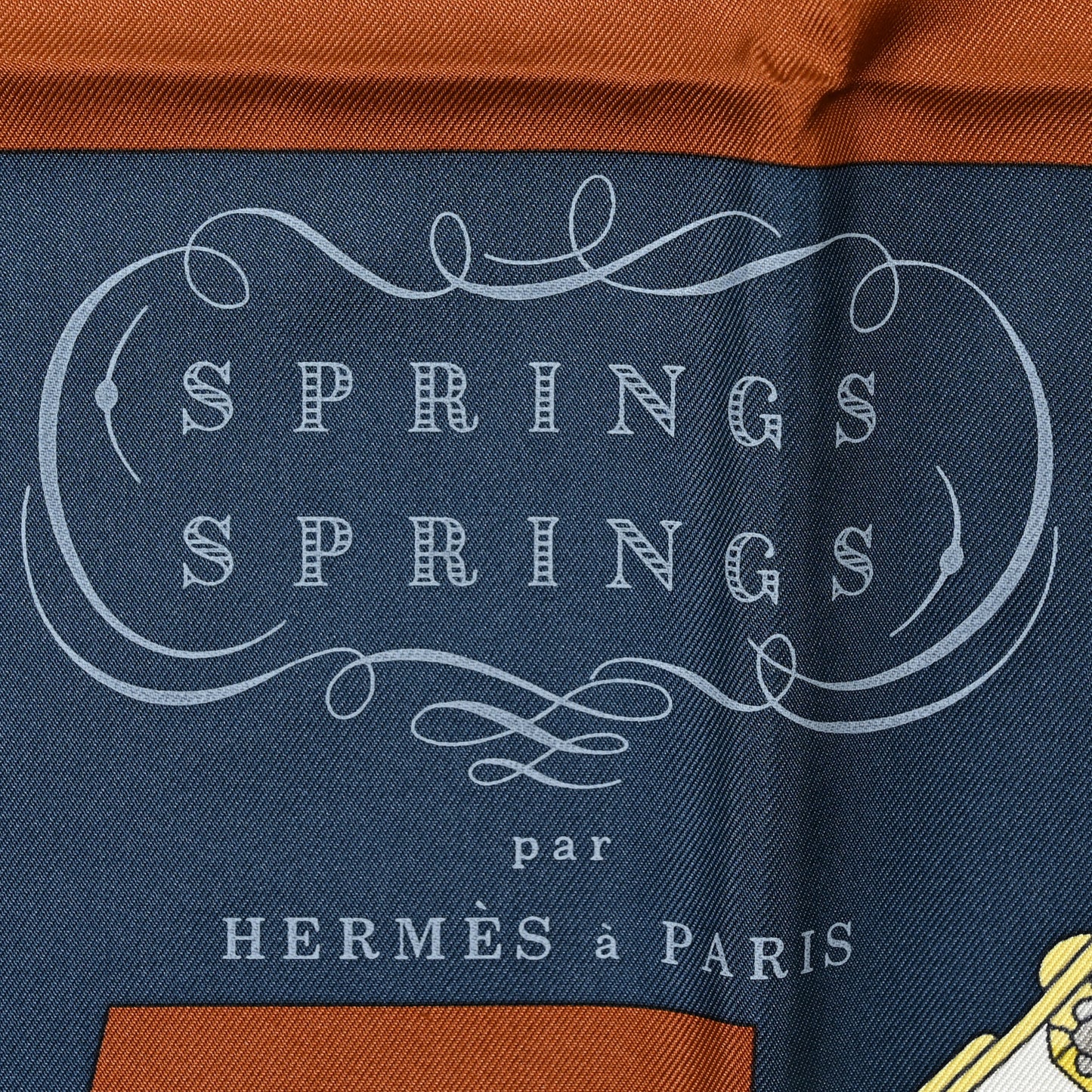 Silk Springs Springs Scarf 90 Creme Gris Fonce