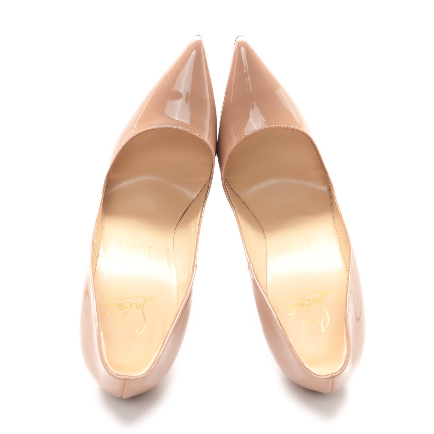Christian Louboutin Patent So Kate 120 Pumps 37 Nude 2 of 8