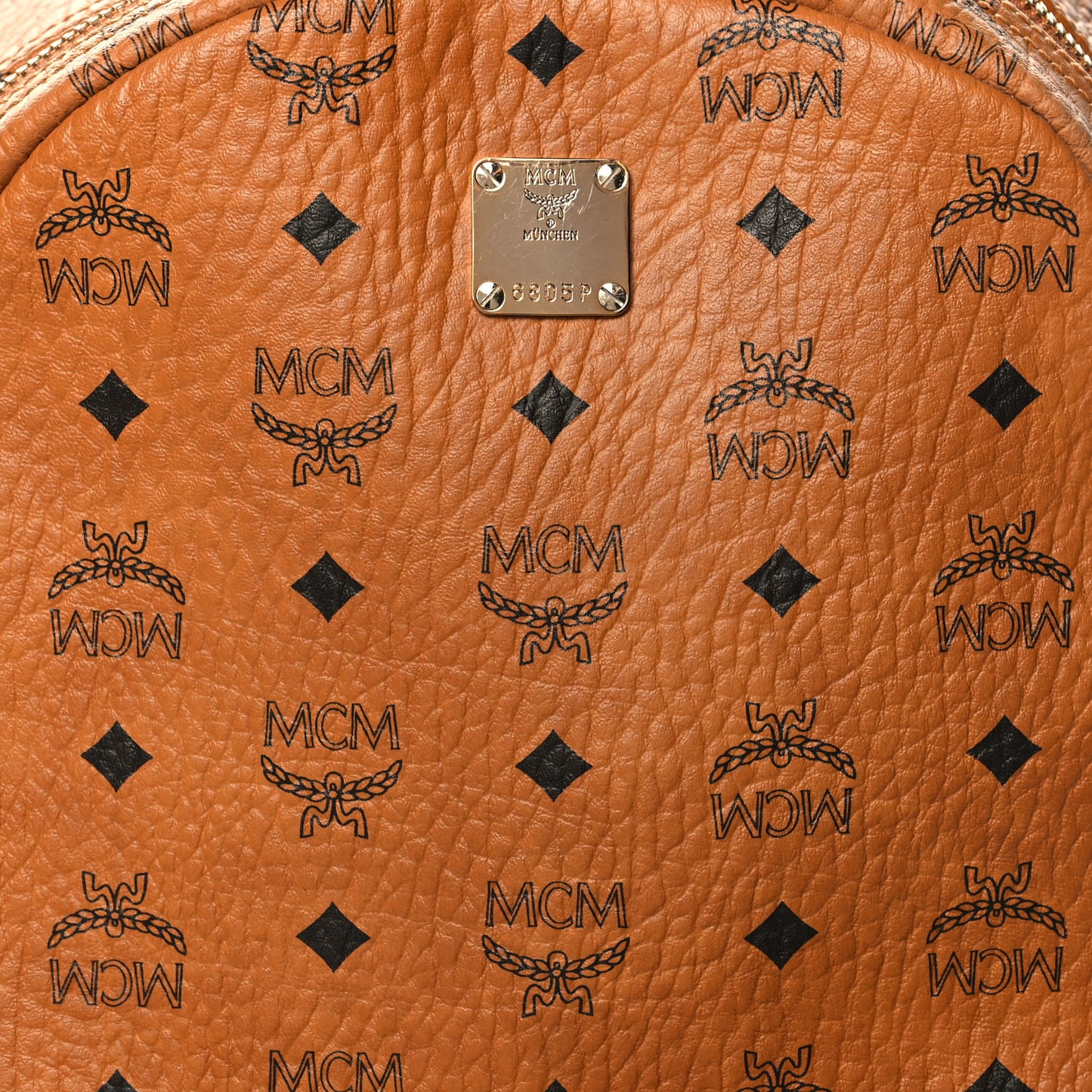 Visetos Medium Side Studs Stark Backpack Cognac