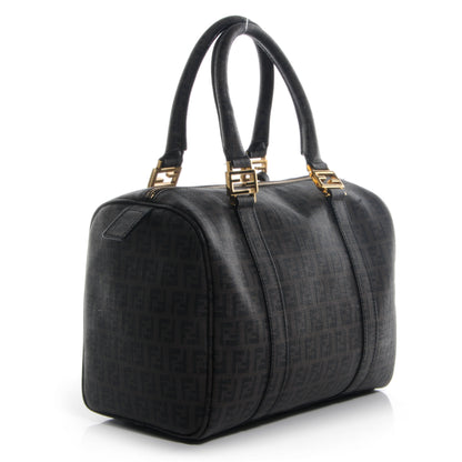 Fendi Zucchino Spalmati Forever Small Boston Moro Black 3 of 10