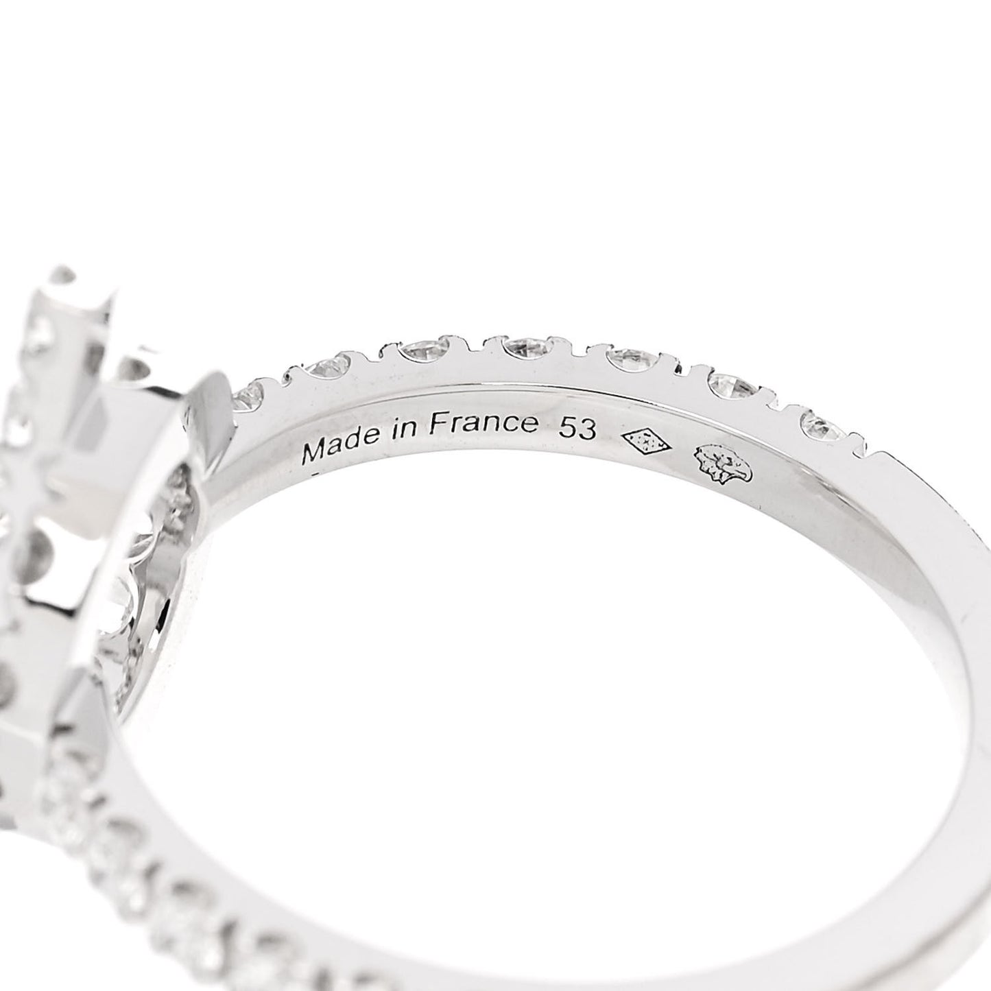18K White Gold Diamond Finesse Ring 53 6.25
