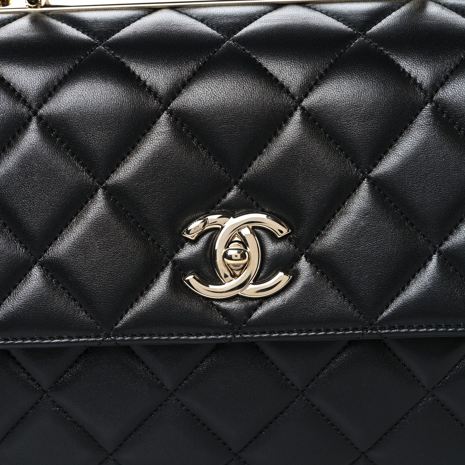 Chanel Lambskin Quilted Medium Trendy CC Flap Dual Handle Bag Black 8 of 10