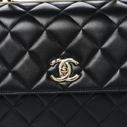 Chanel Lambskin Quilted Medium Trendy CC Flap Dual Handle Bag Black 8 of 10
