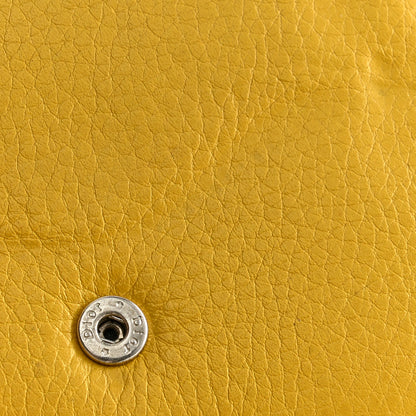 Christian Dior Goatskin Saddle Compact Wallet Yellow 13 of 14