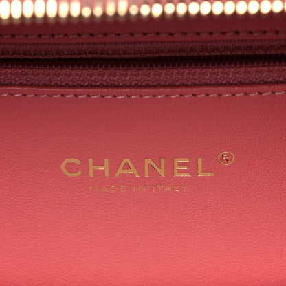 Chanel Caviar Quilted Medium CC Filigree Vanity Case Pink 6 of 9