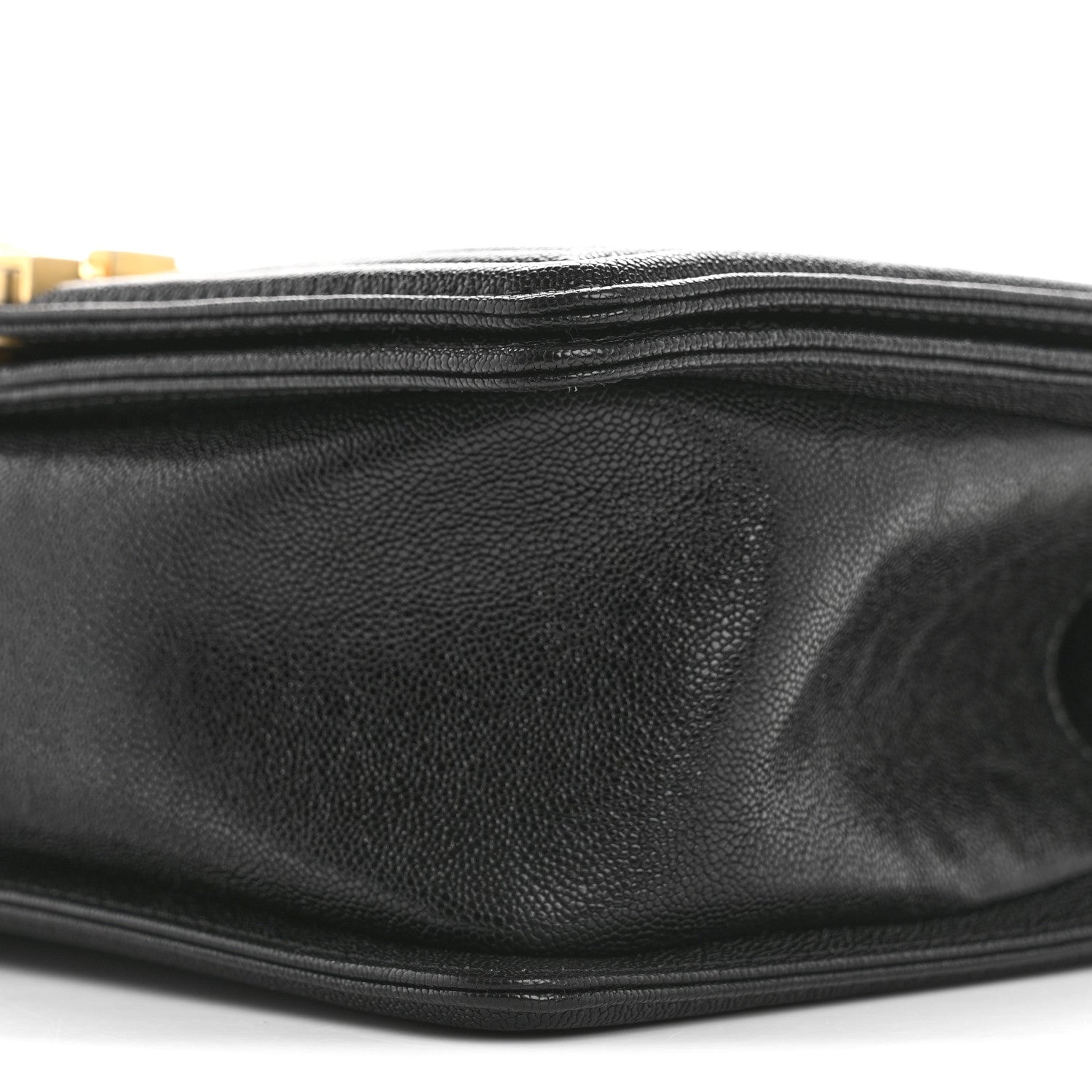 Chanel Caviar Chevron Quilted Medium Boy Flap Black 10 of 13