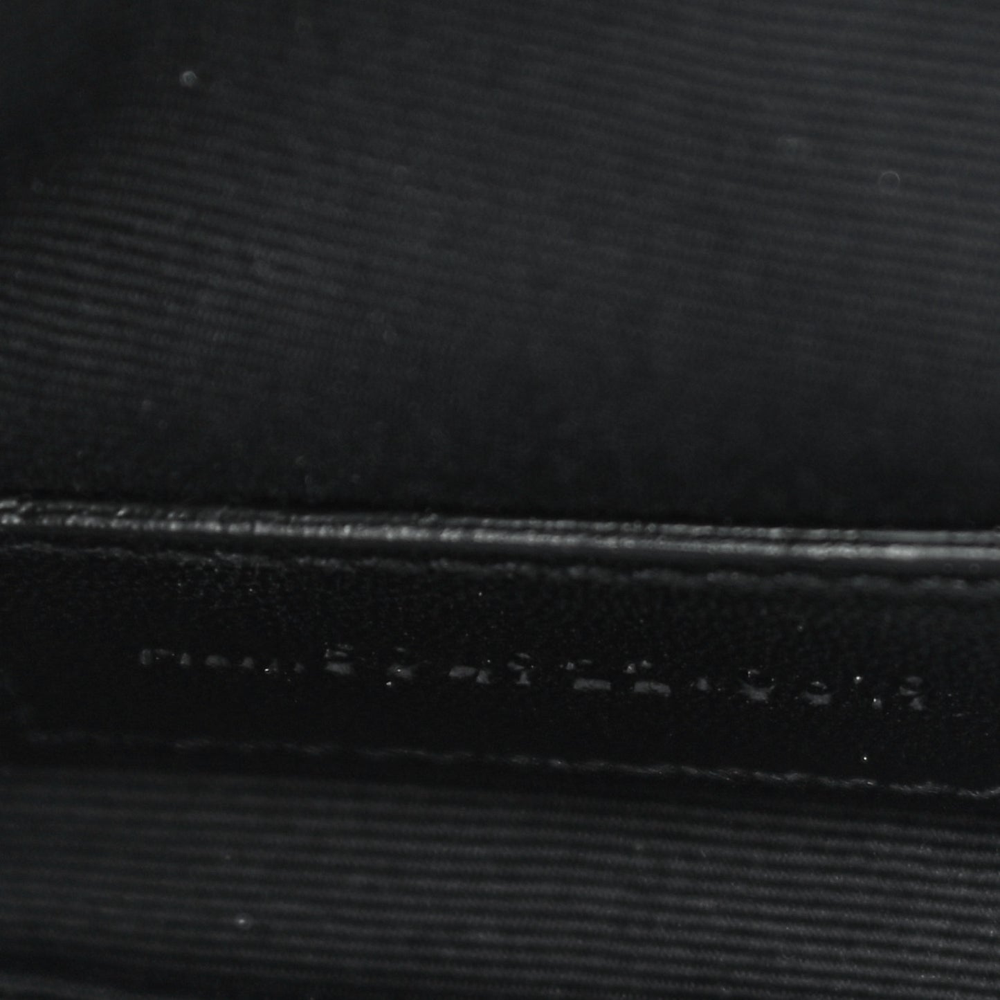 Grain De Poudre Chevron Monogram Bill Pouch Black