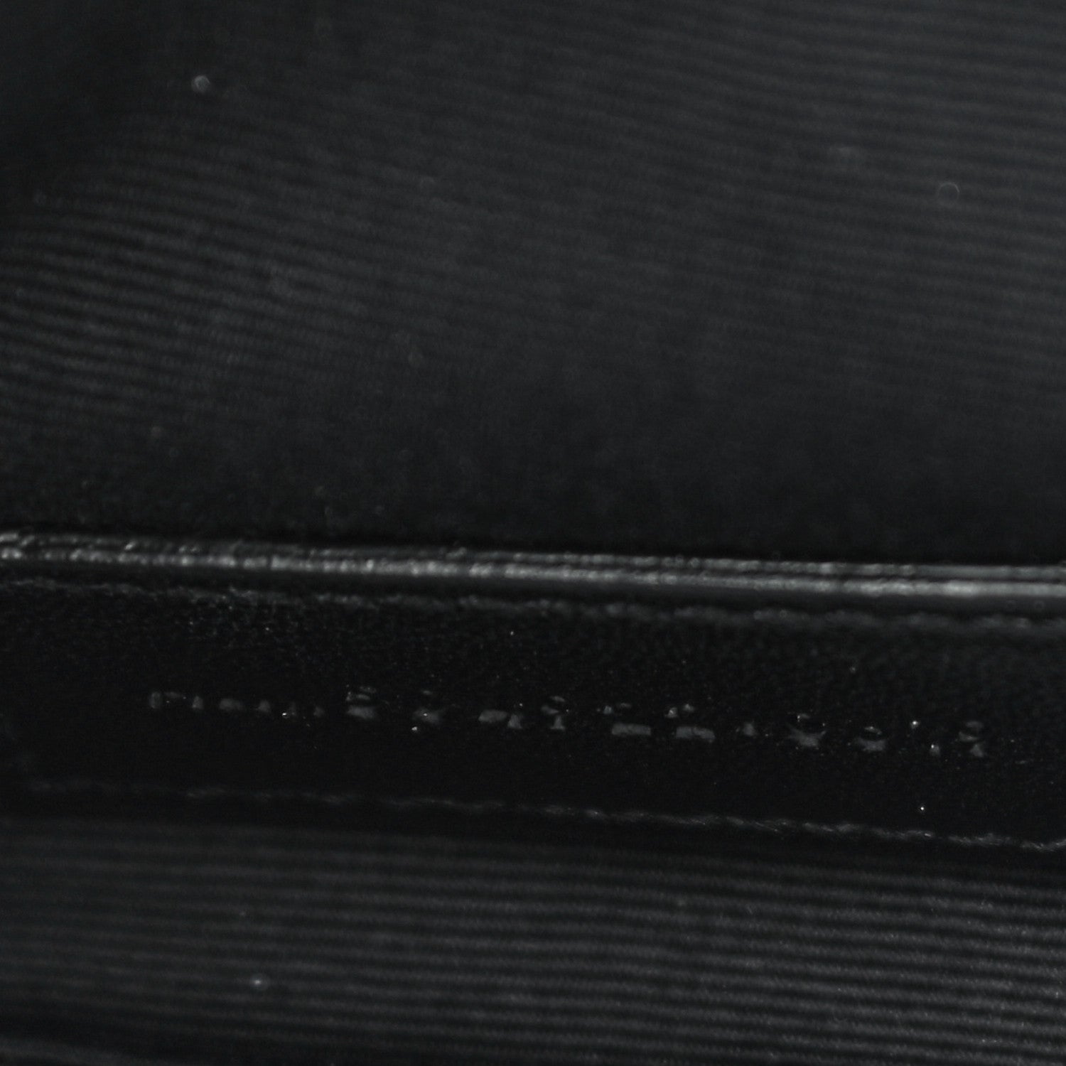 Saint Laurent Grain De Poudre Chevron Monogram Bill Pouch Black 7 of 11