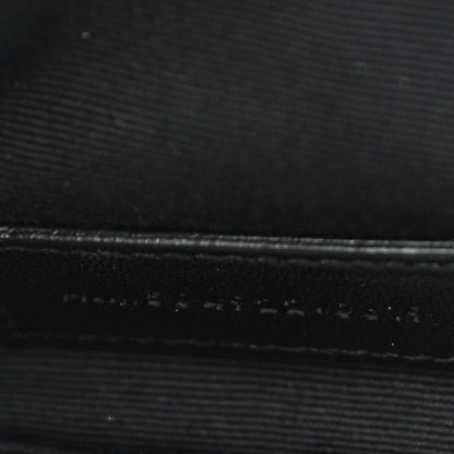 Saint Laurent Grain De Poudre Chevron Monogram Bill Pouch Black 7 of 11