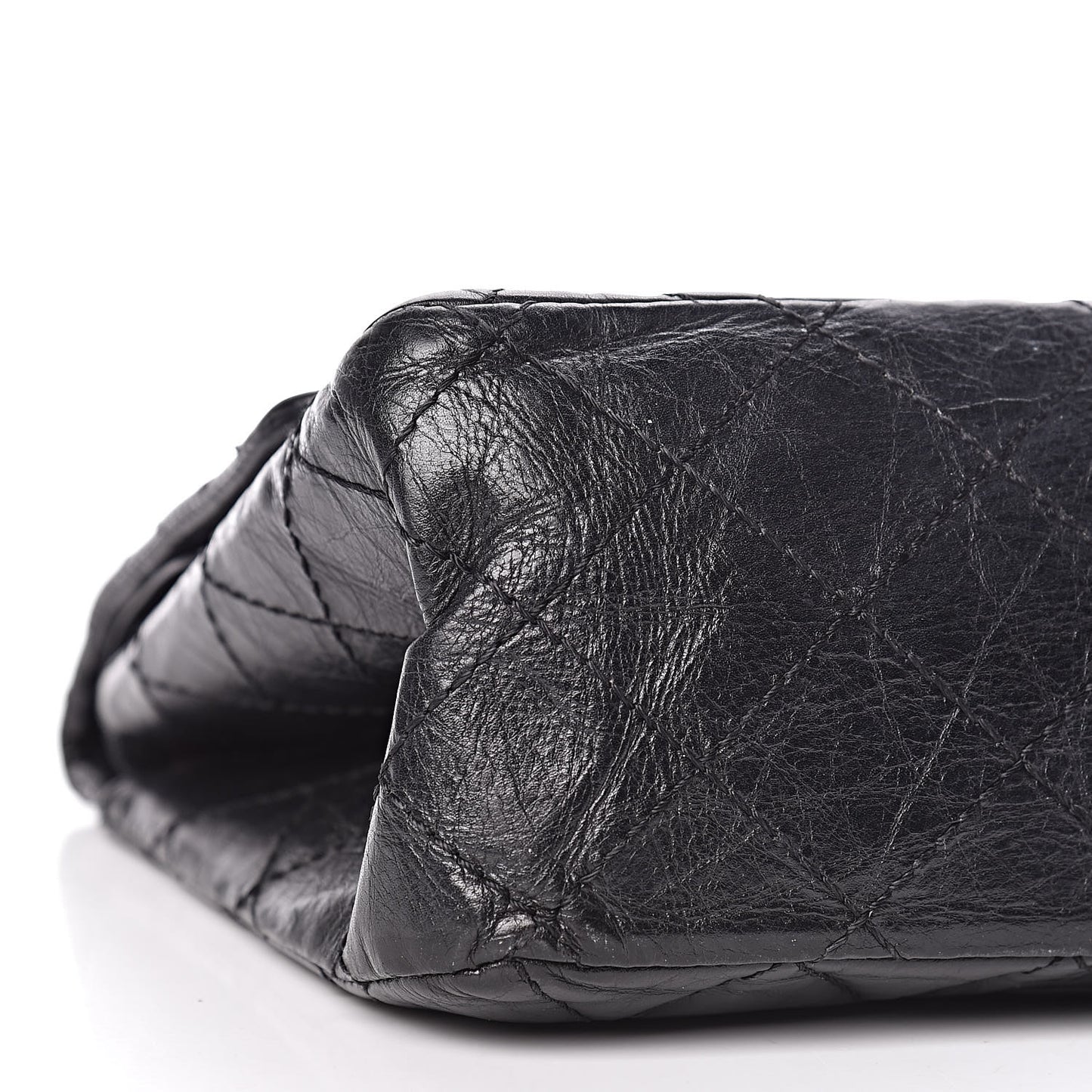 Aged Calfskin Quilted 2.55 Reissue 226 Flap Black