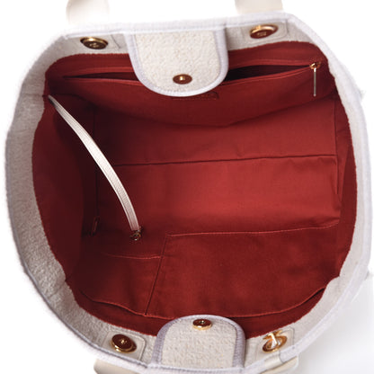 Chanel Lurex Boucle Medium Deauville Tote White 6 of 11