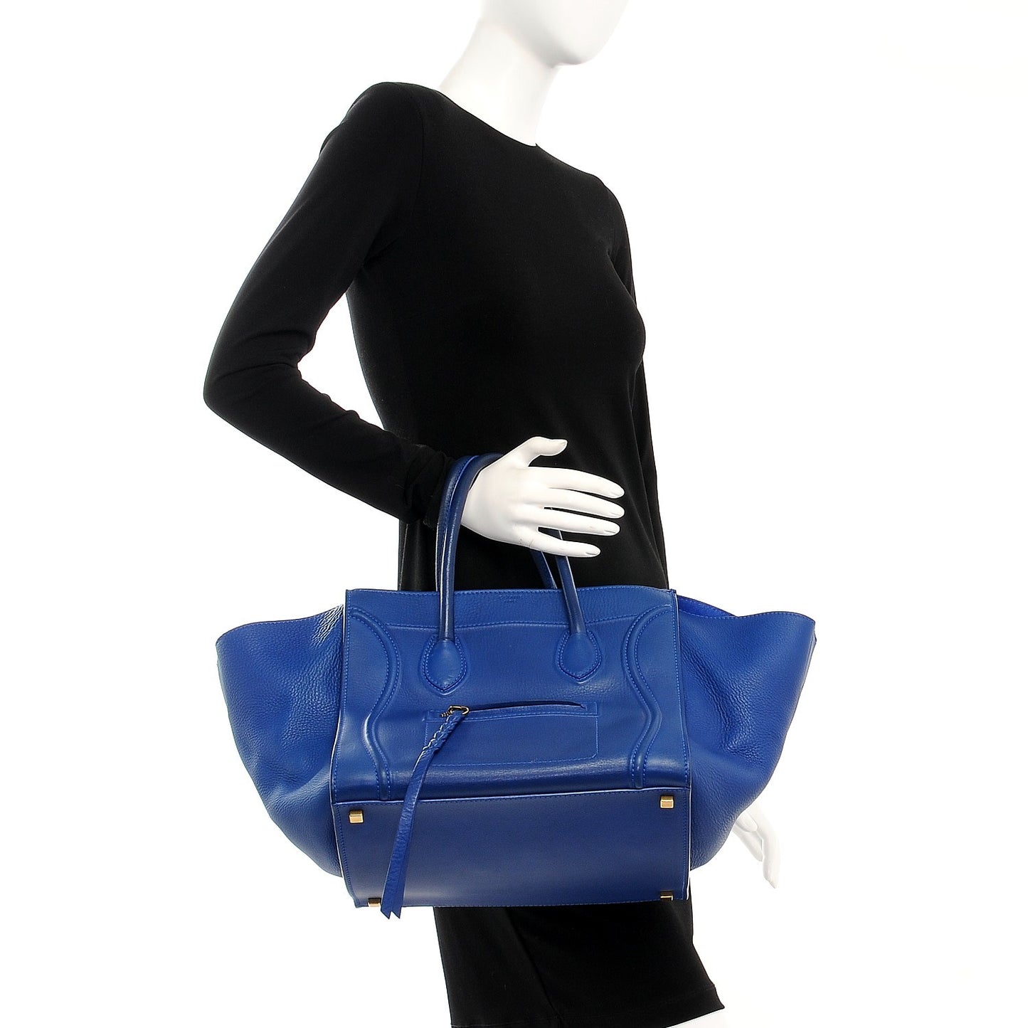 Supple Calfskin Medium Phantom Luggage Royal Blue