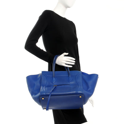 Celine Supple Calfskin Medium Phantom Luggage Royal Blue 2 of 14