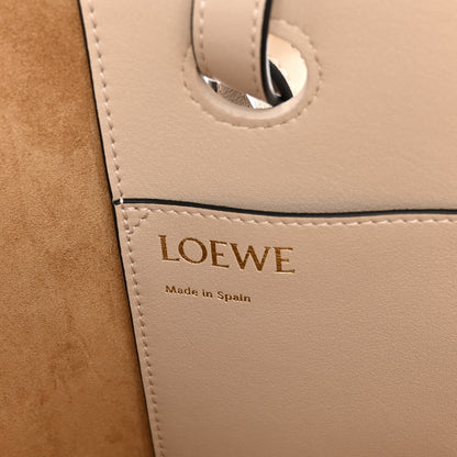 Loewe Grained Calfskin Small Anagram Tote Light Oat 6 of 9