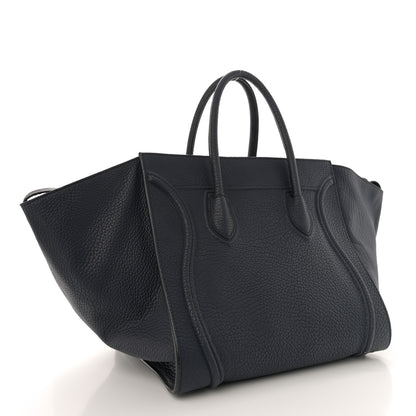 Celine Grained Calfskin Medium Phantom Luggage Deepsea 2 of 15