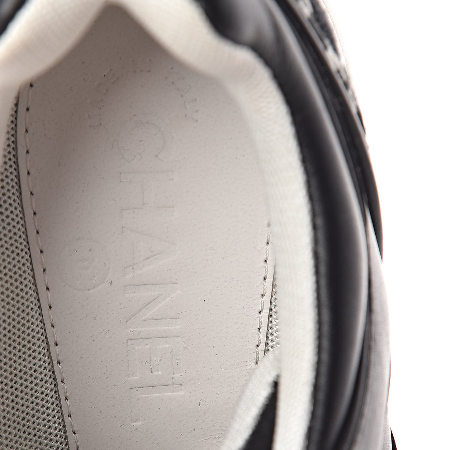 Calfskin Tweed CC Sneakers 37 Black White