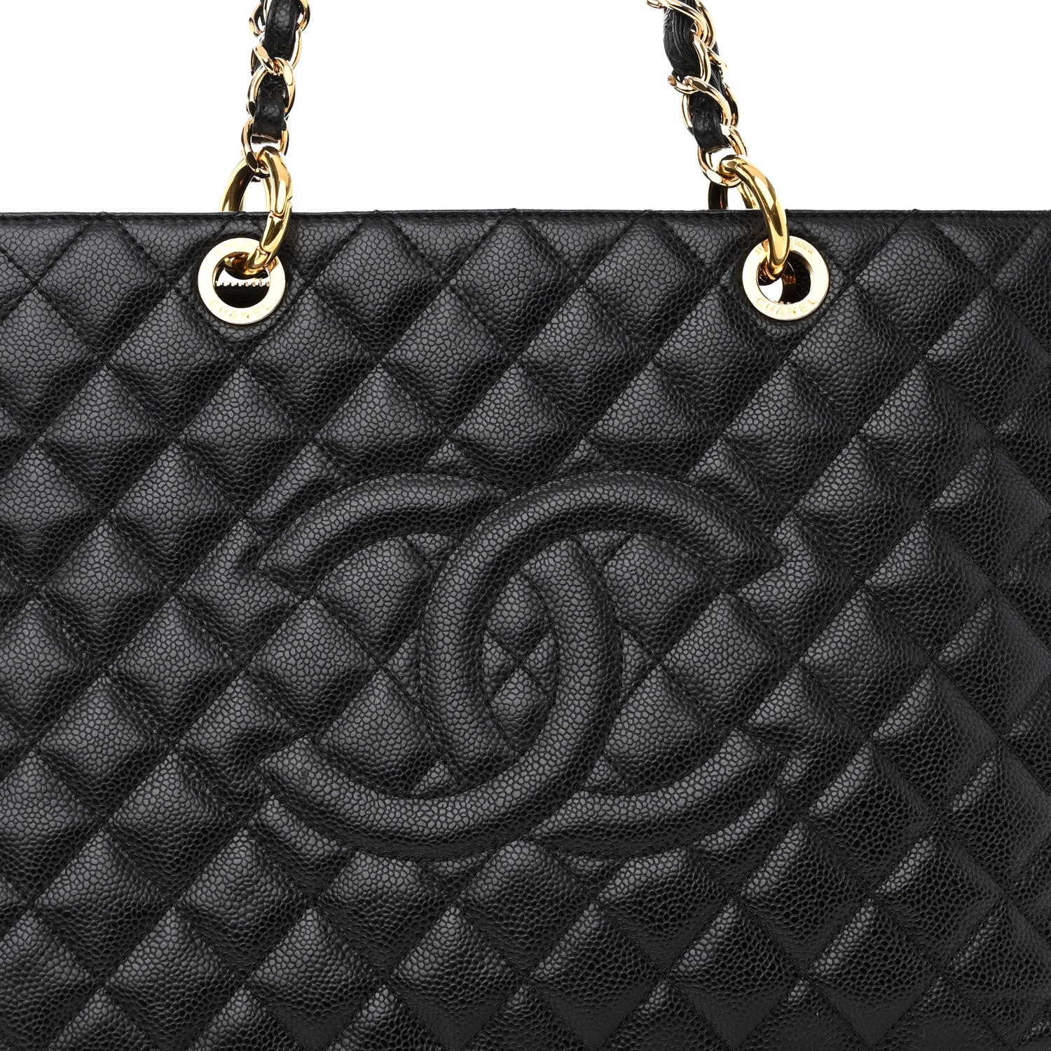 Chanel Caviar Quilted Grand Shopping Tote GST Black 8 of 10