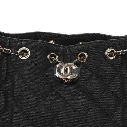 Chanel Denim Quilted Mini Chanel 25 Handbag Dark Blue 7 of 9