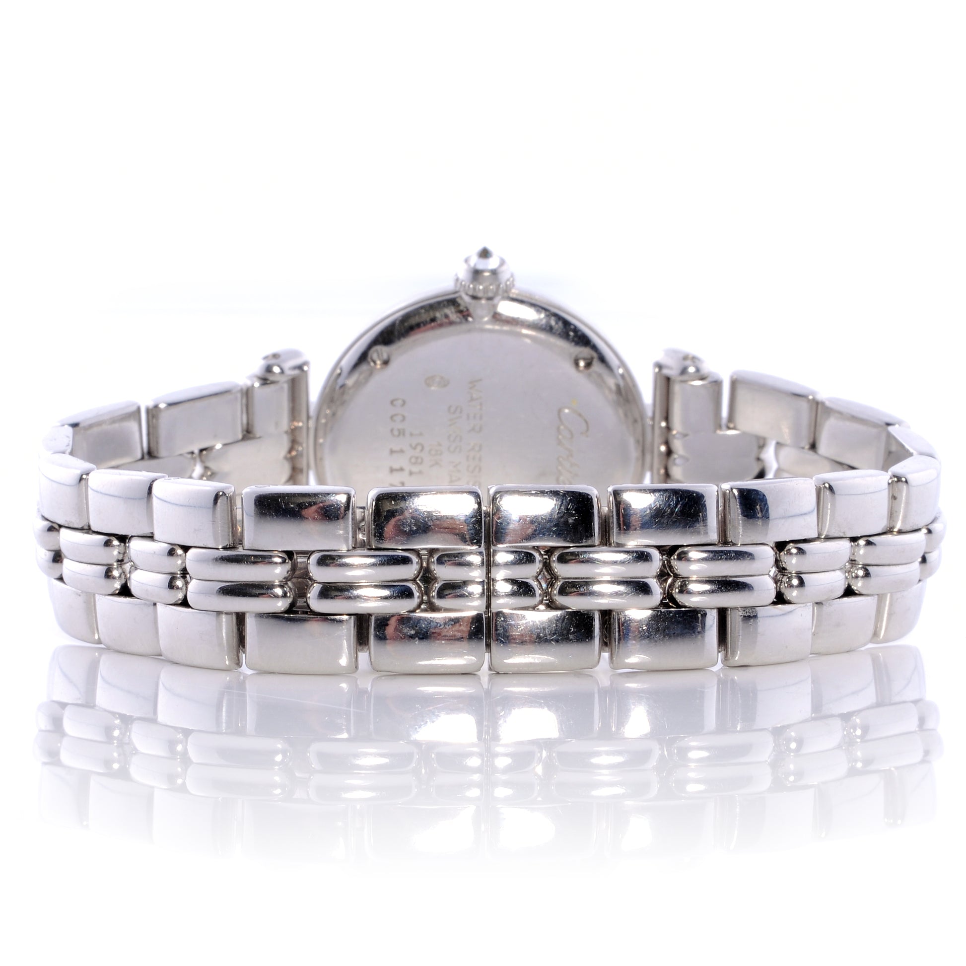 Cartier 18k White Gold Diamond Ladies Watch 3 of 7
