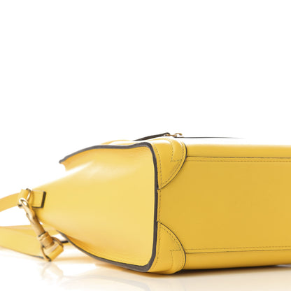 Celine Palmelato Calfskin Nano Luggage Sunflower 7 of 9