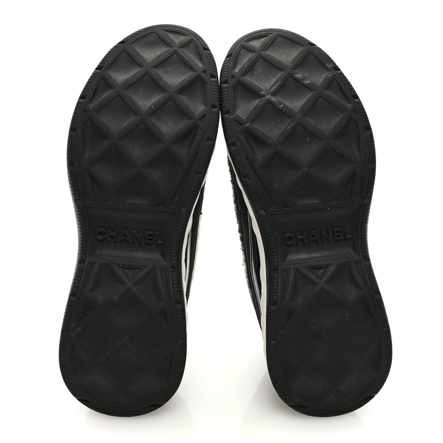 Suede Calfskin Mixed Fibers CC Sneakers 38 Grey