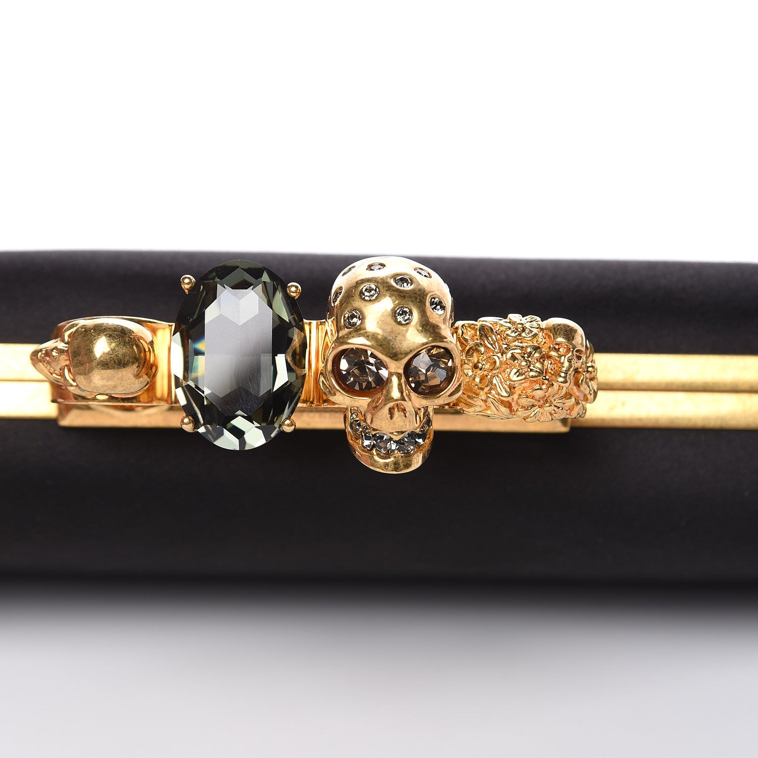 Alexander McQueen Silk Knucklebox Clutch Black 10 of 11