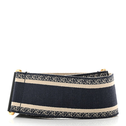Christian Dior Canvas Embroidered Shoulder Strap Blue 2 of 6