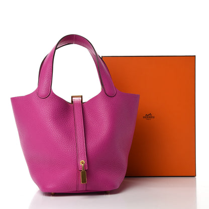 Hermes Taurillon Clemence Picotin Lock 18 PM Magnolia 11 of 11