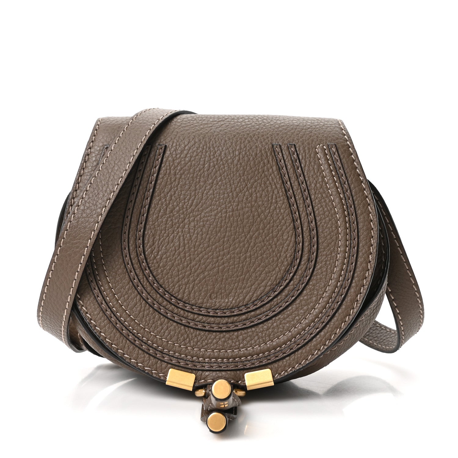 Chloe Calfskin Mini Marcie Round Crossbody Bag  Army Green 2 of 21