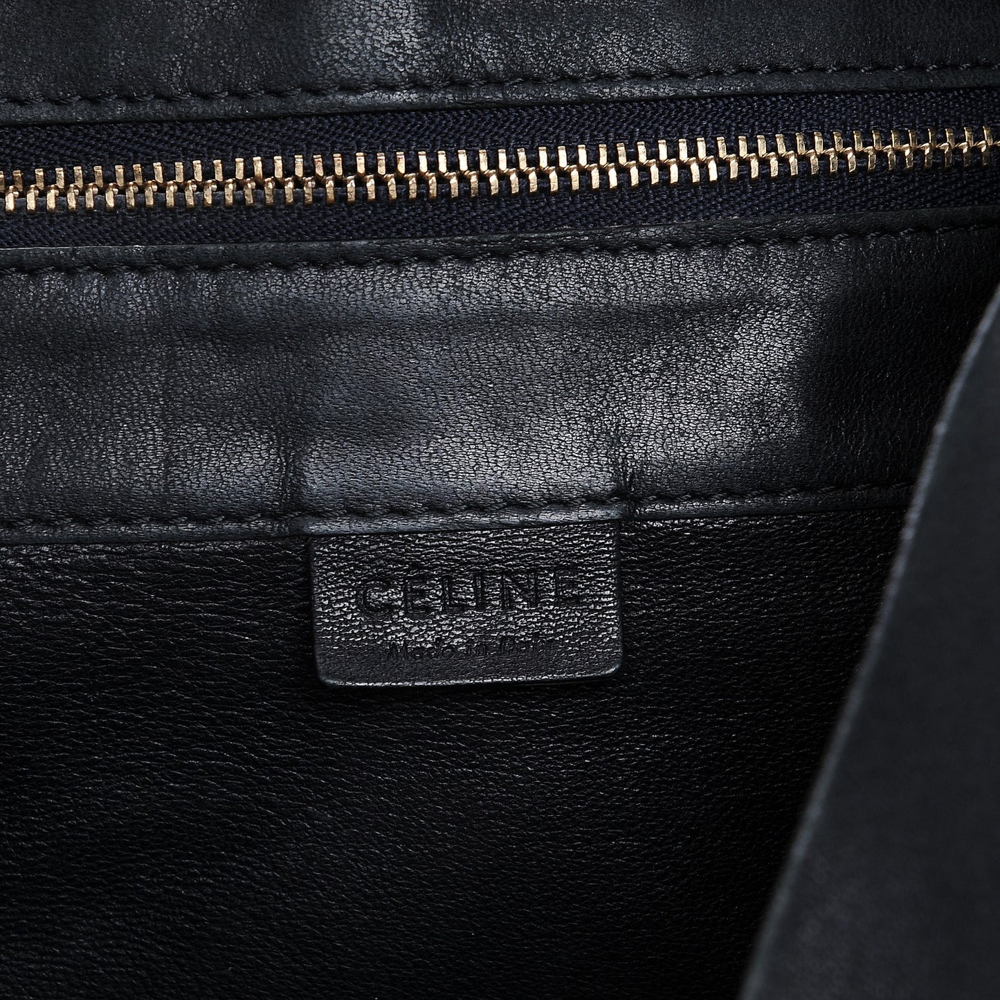 Lambskin Horizontal Cabas Black