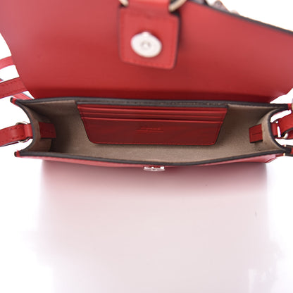Chloe Suede Calfskin Mini Faye Shoulder Bag Plaid Red 5 of 10