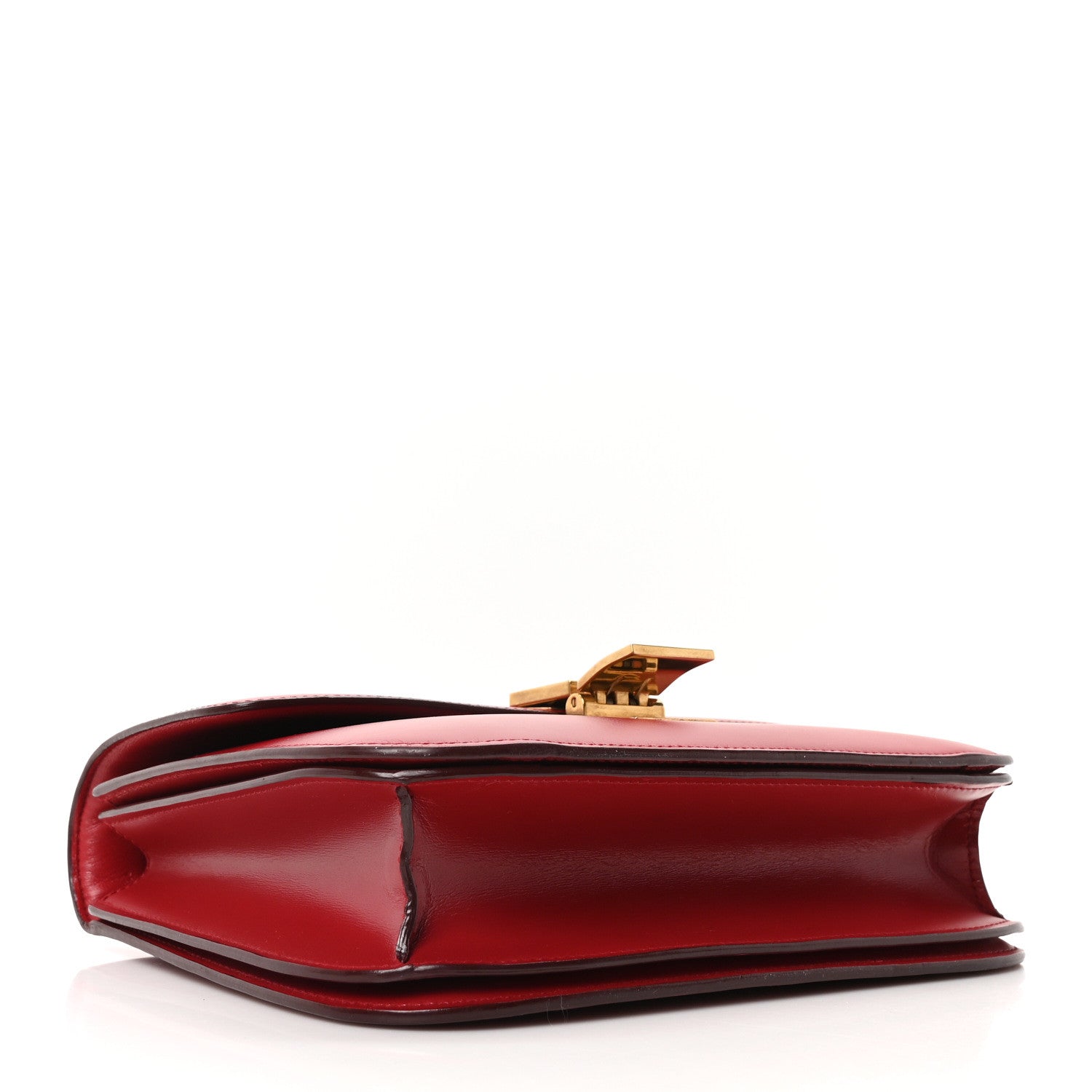 Celine Box Calfskin Medium Classic Box Flap Bag Red 4 of 10