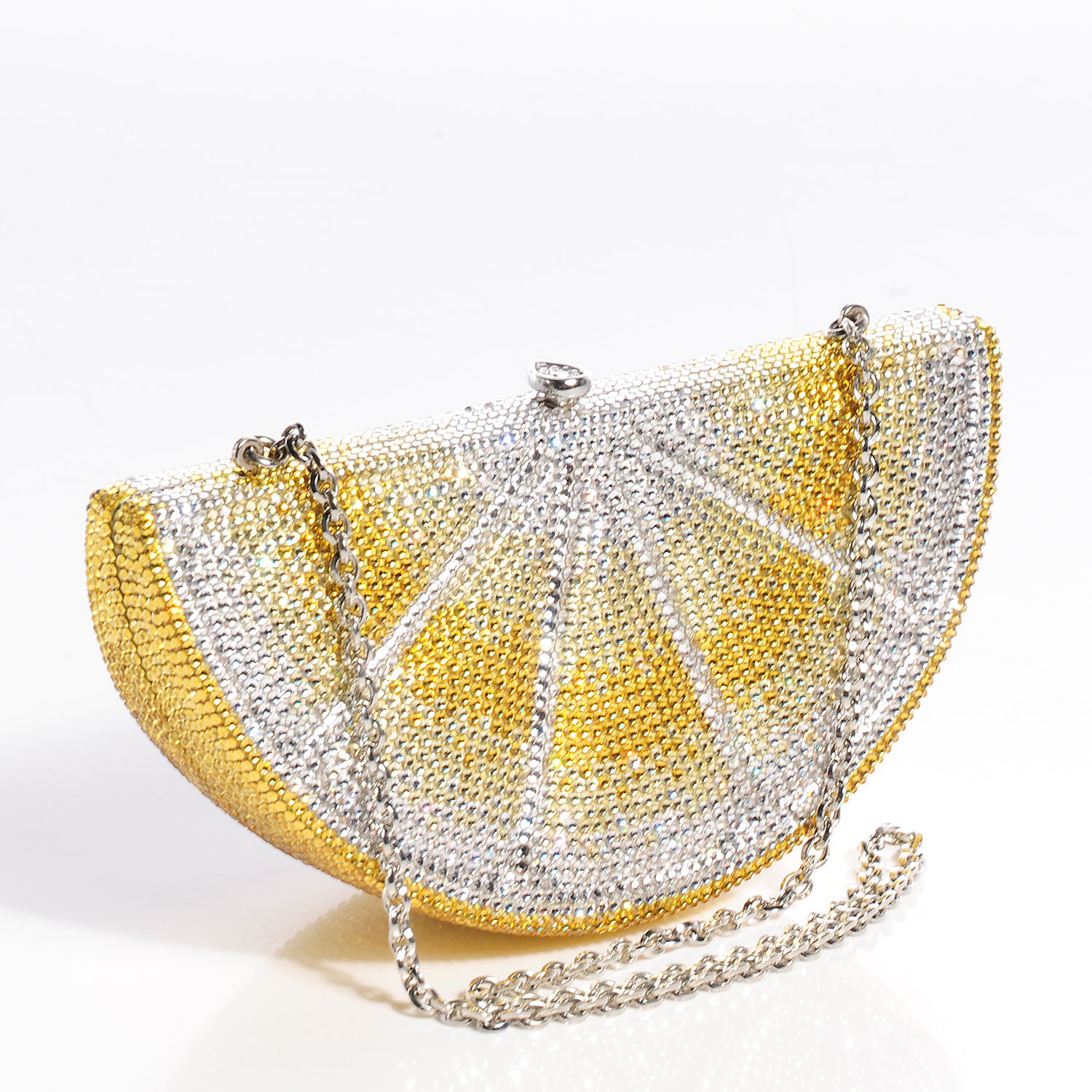 Judith Leiber Crystal Lemon Wedge Minaudiere Clutch 3 of 10