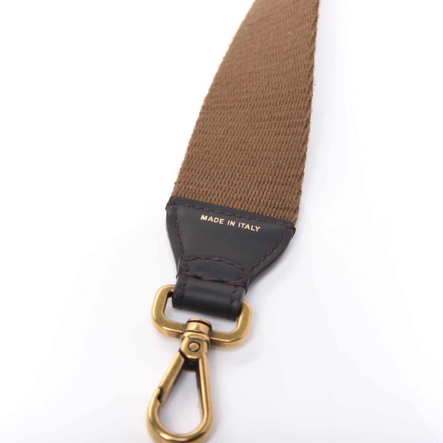 Ribbon Vitello Century FF 1974 Flat Studded Strap You Fango Marrone Ebano