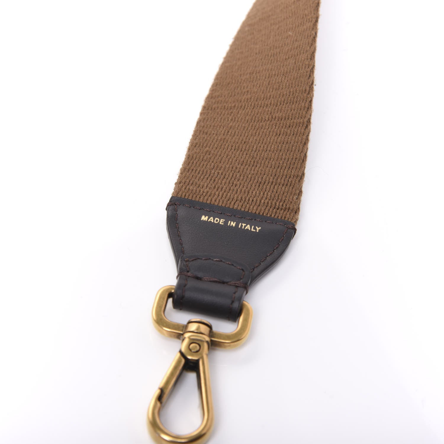 Fendi Ribbon Vitello Century FF 1974 Flat Studded Strap You Fango Marrone Ebano 5 of 6