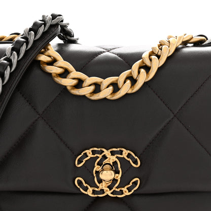 Chanel Lambskin Quilted Medium Chanel 19 Flap Dark Brown 8 of 11