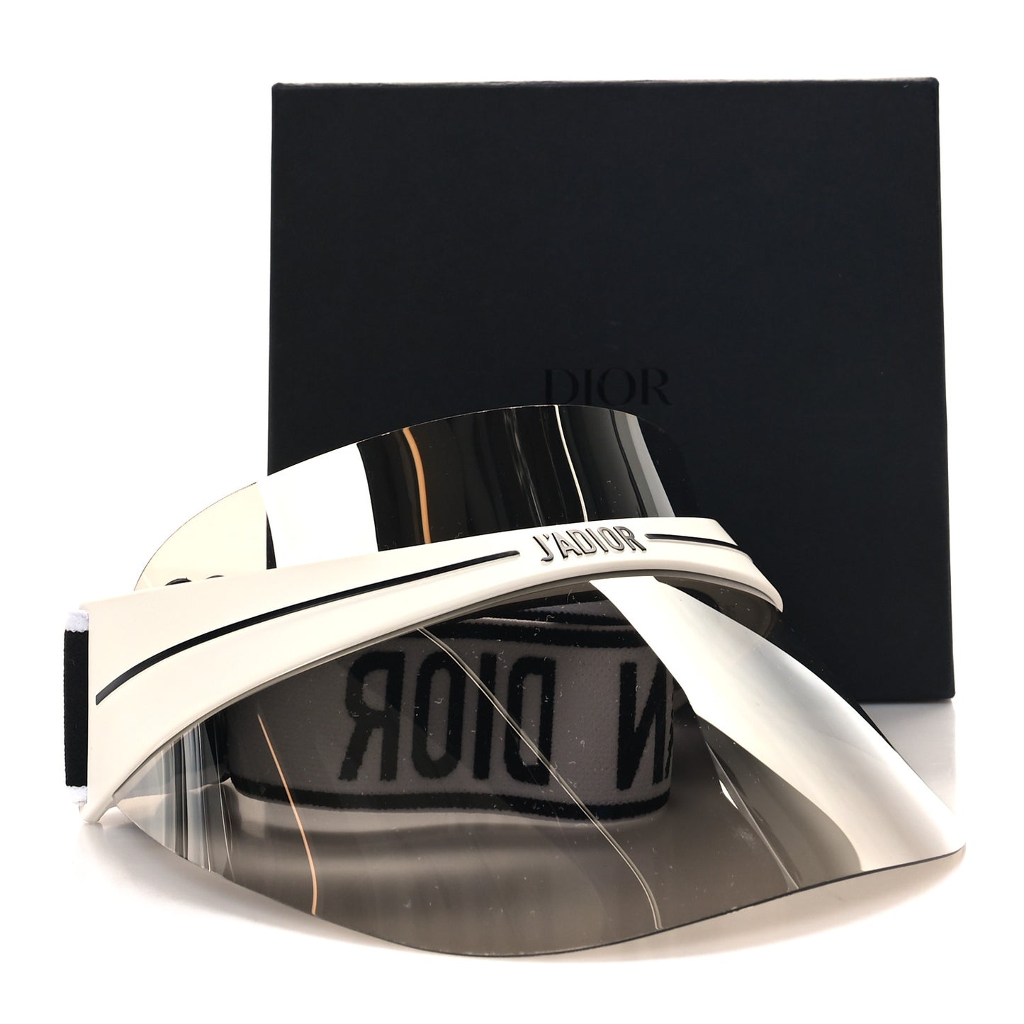 Mirrored DiorClub1 Sun Visor Silver