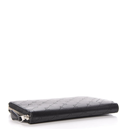 Stella McCartney Eco Alter Nappa Perforated Logo Zip Wallet Black 4 of 7