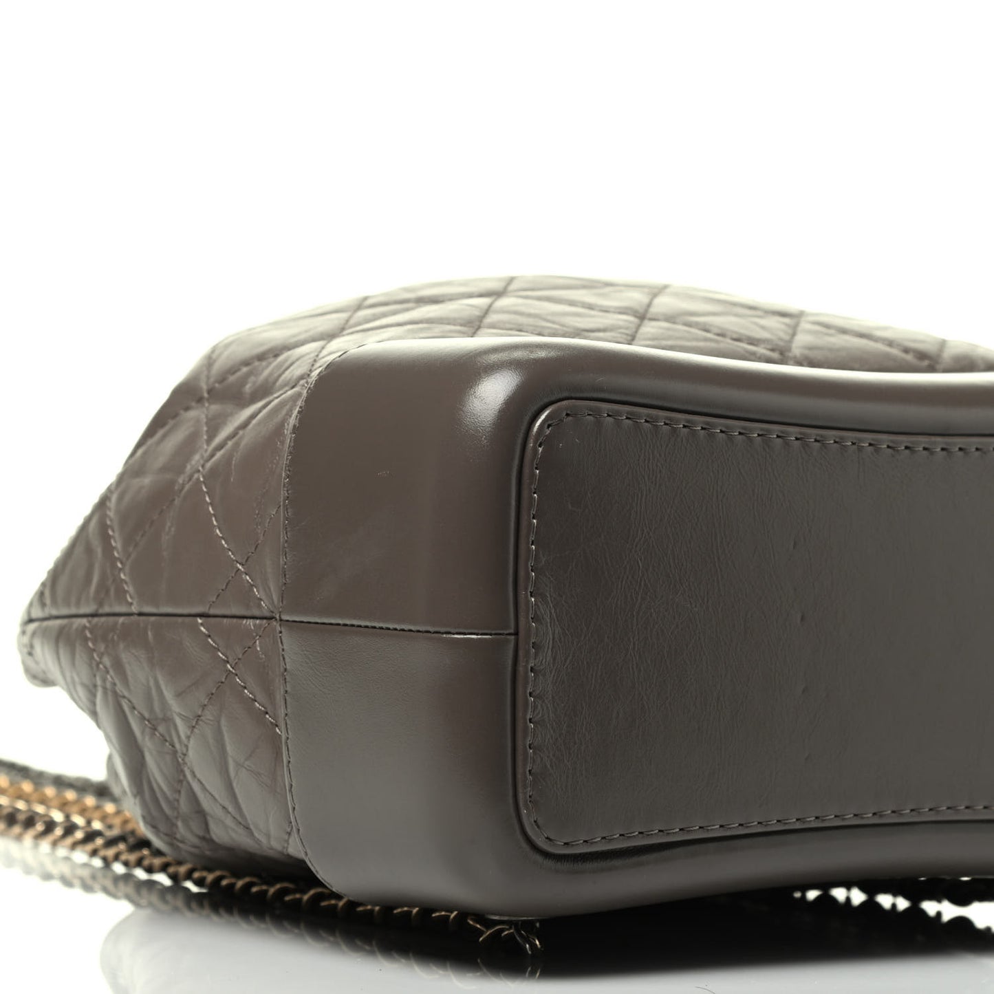 Aged Calfskin Quilted Small Gabrielle Backpack Grey