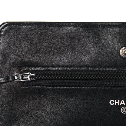 Chanel Lambskin Quilted Wallet On Chain WOC Black 13 of 13