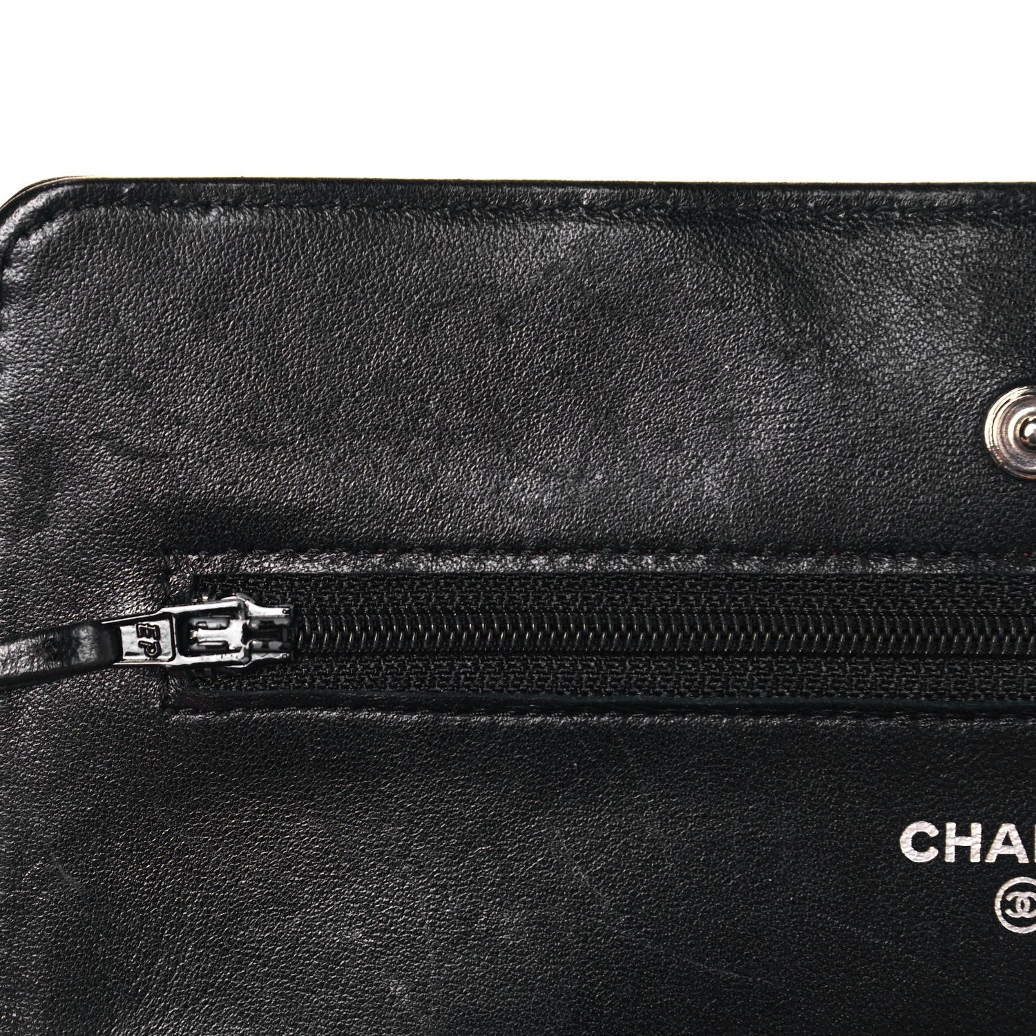 Chanel Lambskin Quilted Wallet On Chain WOC Black 13 of 13